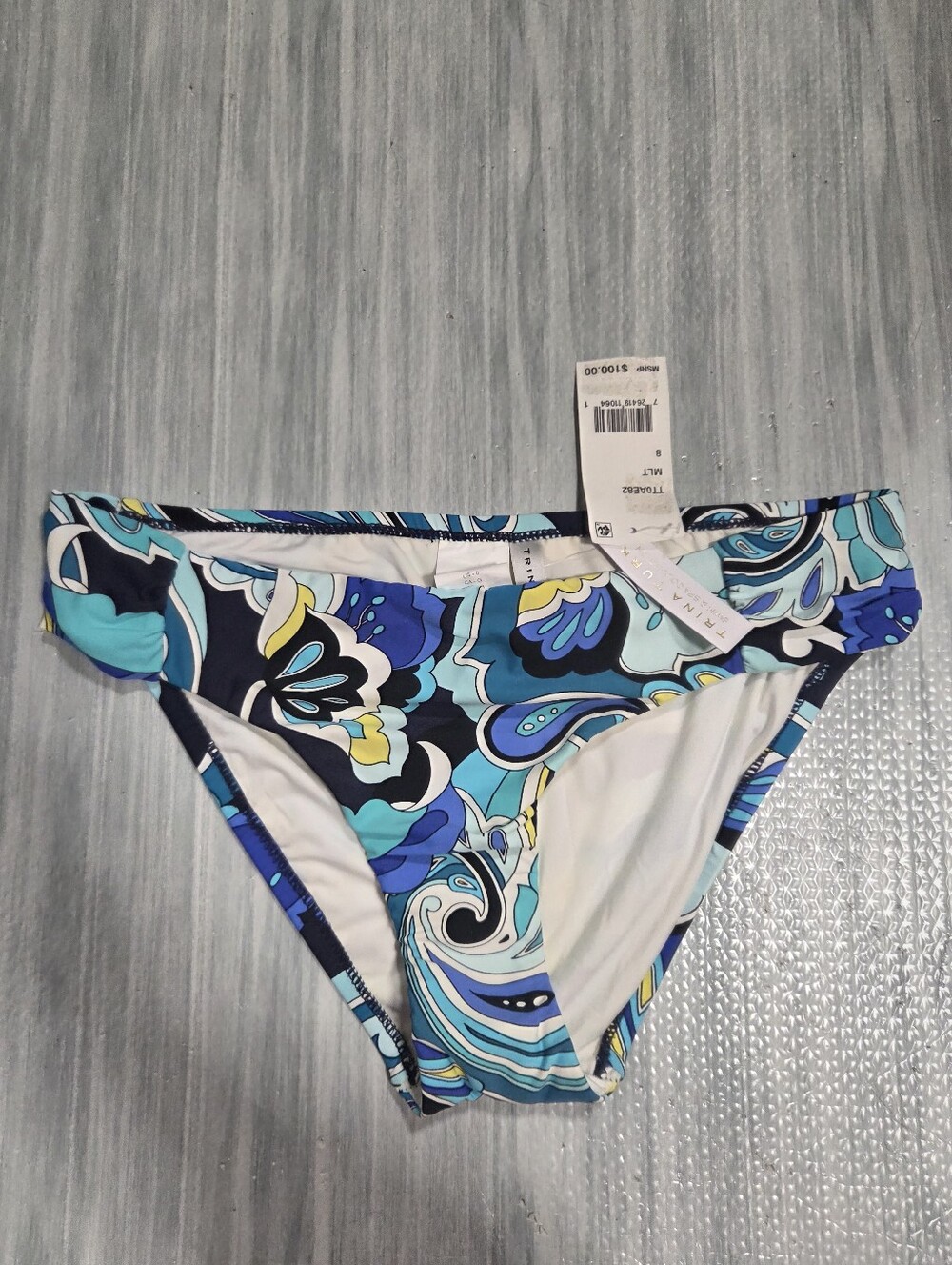 Trina Turk Ipanema Shirred Hipster Bikini Bottom SIZE 8